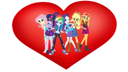 Size: 1920x1080 | Tagged: safe, applejack, fluttershy, rainbow dash, rarity, sci-twi, sunset shimmer, twilight sparkle, equestria girls, g4, my little pony equestria girls: better together, clothes, converse, female, geode of empathy, geode of fauna, geode of shielding, geode of super speed, geode of super strength, geode of telekinesis, magical geodes, shoes