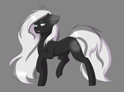 Size: 2232x1648 | Tagged: safe, artist:hicoojoo, oc, oc only, oc:elison, earth pony, pony, female, gray background, mare, simple background, solo