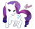 Size: 767x640 | Tagged: safe, artist:maren, rarity, pony, g4, female, simple background, solo, transparent background