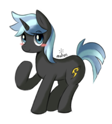 Size: 1000x1100 | Tagged: safe, artist:maren, oc, oc only, oc:take five, pony, simple background, solo, transparent background