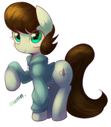 Size: 798x914 | Tagged: safe, artist:maren, oc, oc only, pony, clothes, hoodie, solo