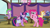 Size: 1920x1080 | Tagged: safe, screencap, cup cake, golden crust, midnight snack (g4), pinkie pie, spike, twilight sparkle, alicorn, dragon, earth pony, pony, unicorn, a trivial pursuit, g4, bag, balloon, female, friendship student, male, mare, saddle bag, scissors, stallion, starry eyes, twilight sparkle (alicorn), wingding eyes, winged spike, wings