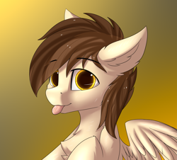 Size: 3053x2754 | Tagged: safe, artist:snowstormbat, oc, oc only, oc:zaylem, pegasus, pony, gradient background, high res, looking at you, male, solo, stallion, tongue out