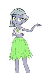 Size: 482x708 | Tagged: safe, artist:lucaspache, limestone pie, equestria girls, g4, clothes, female, grass skirt, hula, hula dance, simple background, skirt, solo, transparent background