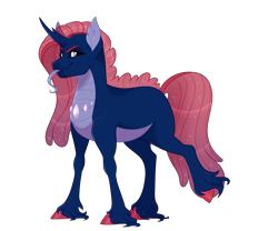 Size: 3000x2500 | Tagged: safe, artist:gigason, changepony, hybrid, female, high res, interspecies offspring, offspring, parent:pharynx, parent:trixie, parents:phartrix, simple background, solo, tongue out, transparent background, unshorn fetlocks