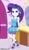 Size: 584x1024 | Tagged: safe, artist:tabrony23, edit, editor:thomasfan45, rarity, equestria girls, g4, my little pony equestria girls: better together, barrette, beautiful, bedroom eyes, boutique, bracelet, clothes, curtains, cute, female, geode of shielding, high heels, jewelry, leaning on table, looking at you, magical geodes, mirror, pencil skirt, raribetes, rarity peplum dress, shoes, show accurate, skirt, smiling, solo