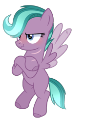 Size: 860x1236 | Tagged: safe, artist:pink-soul27, oc, oc only, pegasus, pony, female, mare, scrunchy face, simple background, solo, transparent background, two toned wings, wings