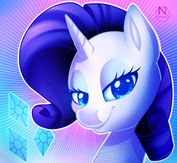 Size: 2541x2350 | Tagged: safe, artist:n-steisha25, rarity, pony, unicorn, g4, bust, colored pupils, cutie mark, female, high res, looking at you, mare, portrait, solo