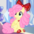 Size: 1200x1200 | Tagged: safe, artist:php185, artist:slb94, edit, editor:php185, fluttershy, pegasus, pony, g4, alternate hairstyle, bow, cute, eyeshadow, female, hair bow, hearts and hooves day, holiday, hoof shoes, jewelry, makeup, mare, necklace, shyabetes, sitting, smiling, solo, valentine's day