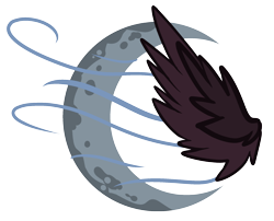 Size: 2014x1628 | Tagged: safe, artist:fizzwings, oc, oc only, oc:stygian crosswind, crescent moon, cutie mark, cutie mark only, moon, no pony, simple background, transparent background, wings