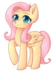 Size: 768x1024 | Tagged: safe, artist:anikaspace9, fluttershy, pegasus, pony, g4, cute, female, mare, shyabetes, simple background, solo, white background