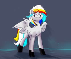 Size: 1634x1345 | Tagged: safe, artist:haruhi-il, oc, oc:agressive wings, pegasus, pony, angry, glowing eyes, looking at you, solo, wings