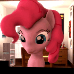 Size: 720x720 | Tagged: safe, artist:everfree team, pinkie pie, earth pony, pony, g4, 3d, animated, cute, diapinkes, female, perfect loop, printer, solo, source filmmaker, youtube link