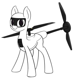 Size: 2964x3016 | Tagged: safe, artist:czu, oc, oc only, original species, plane pony, pony, darwin awards, drone, helicopter, high res, plane, propeller, simple background, solo, transparent background