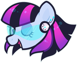 Size: 1153x950 | Tagged: safe, artist:mvnchies, oc, oc only, pony, bust, one eye closed, open mouth, simple background, smiling, solo, transparent background, visor, wink