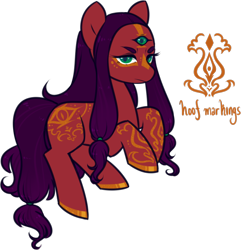 Size: 870x904 | Tagged: safe, artist:mvnchies, oc, oc only, earth pony, pony, earth pony oc, simple background, solo, tattoo, third eye, transparent background