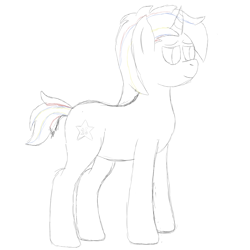 Size: 2600x2600 | Tagged: safe, artist:elbrony22, oc, oc only, oc:southsentinel, pony, unicorn, high res, loja, ponified, sketch, solo