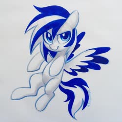 Size: 1440x1440 | Tagged: safe, artist:dawnfire, oc, oc only, pegasus, pony, solo, traditional art