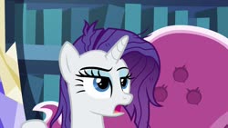 Size: 1920x1080 | Tagged: safe, screencap, rarity, pony, unicorn, dragon dropped, g4, couch, fainting couch, female, lidded eyes, mare, messy mane, solo