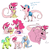 Size: 5000x5000 | Tagged: safe, artist:the-blackeye, li'l cheese, pinkie pie, oc, oc:mechika, alien, earth pony, hybrid, pony, unicorn, g4, my little pony: friendship is magic, the last problem, bag, baking, black sclera, blank flank, cap, cloven hooves, crack shipping, crossover, crossover shipping, cutie mark, dragon ball, dragon ball z, female, hat, long tail, majin boo, male, mare, ponified, saddle bag, sharp teeth, shipping, sketch, sketch dump, stallion, teeth, what if