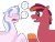 Size: 2048x1536 | Tagged: safe, artist:kindheart525, artist:srbarker, oc, oc only, oc:discovery, oc:primrose, earth pony, pony, unicorn, kindverse, female, husband and wife, male, offspring, parent:big macintosh, parent:cheerilee, parent:fancypants, parent:fleur-de-lis, parents:cheerimac, parents:fancyfleur, simple background, transgender, transparent background