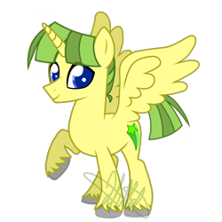 Size: 4000x4000 | Tagged: safe, artist:chelseawest, oc, oc only, oc:emerald flash, alicorn, pony, absurd resolution, male, petalverse, simple background, solo, stallion, transparent background