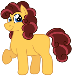 Size: 1202x1257 | Tagged: safe, artist:kindheart525, oc, oc only, oc:chocolate cheesecake, earth pony, pony, kindverse, male, offspring, parent:cheese sandwich, parent:pinkie pie, parents:cheesepie, simple background, smiling, solo, stallion, standing, transparent background