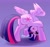 Size: 2248x2128 | Tagged: safe, artist:taneysha, twilight sparkle, alicorn, pony, g4, butt, cute, dialogue, ear fluff, female, heart, high res, horn, looking at you, looking between legs, mare, open mouth, plot, purple background, silly, silly pony, simple background, solo, spread wings, twiabetes, twibutt, twilight sparkle (alicorn), underhoof, upside down, wings