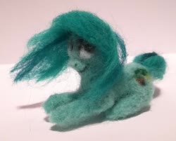 Size: 1024x823 | Tagged: safe, artist:themisto97, wallflower blush, earth pony, pony, equestria girls, equestria girls series, forgotten friendship, g4, craft, equestria girls ponified, felt, felting, female, irl, needle felted, photo, plushie, ponified, simple background, solo