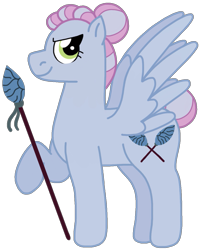 Size: 961x1208 | Tagged: safe, artist:kindheart525, oc, oc only, oc:turquoise edge, pegasus, pony, kindverse, offspring, parent:limestone pie, parent:zephyr breeze, parents:zephyrstone, scowl, simple background, solo, spear, transparent background, weapon