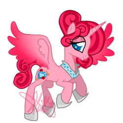 Size: 4000x4000 | Tagged: safe, artist:chelseawest, oc, oc only, oc:mi amore rose heart, alicorn, pony, absurd resolution, female, mare, offspring, offspring's offspring, parent:oc:silk tie, parent:princess flurry heart, parents:canon x oc, petalverse, simple background, solo, transparent background