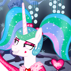 Size: 1200x1200 | Tagged: safe, artist:php185, artist:sollace, edit, editor:php185, princess celestia, alicorn, pony, g4, cute, heart, hearts and hooves day, holiday, show accurate, sparkles, valentine's day