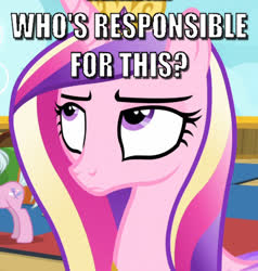 Size: 490x515 | Tagged: safe, princess cadance, g4, once upon a zeppelin, caption, image macro, meme, question, text