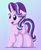 Size: 3300x4000 | Tagged: safe, artist:arcane-thunder, starlight glimmer, pony, unicorn, g4, blue background, cheek fluff, chest fluff, cute, ear fluff, eyebrows, female, floppy ears, glimmerbetes, gradient background, happy, high res, horn, mare, open mouth, open smile, raised hoof, simple background, smiling, solo