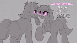 Size: 1551x875 | Tagged: safe, artist:dolorosacake, earth pony, pony, advertisement, auction, auction open, bid, bidding, commission, love, romantic, ych example, your character here
