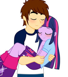 Size: 836x955 | Tagged: safe, artist:andrestoons, twilight sparkle, oc, oc:andres vargas, equestria girls, g4, andlight, canon x oc, female, male, shipping, simple background, straight, transparent background
