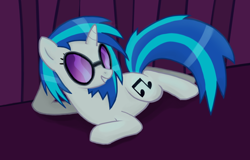 Size: 774x496 | Tagged: safe, artist:priorknight, dj pon-3, vinyl scratch, pony, unicorn, g4, draw me like one of your french girls, female, grin, mare, smiling, solo, sunglasses