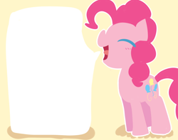 Size: 760x600 | Tagged: safe, artist:qoaties, pinkie pie, earth pony, pony, g4, eyes closed, female, mare, open mouth, smiling, solo, template