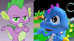 Size: 519x287 | Tagged: safe, spike, dragon, g4, comparison, duludubi, duludubi star, reaction image