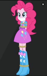 Size: 720x1143 | Tagged: safe, artist:songokussjsannin8000, pinkie pie, equestria girls, g4, bondage, bound and gagged, cloth gag, gag, rope, rope bondage, tied up