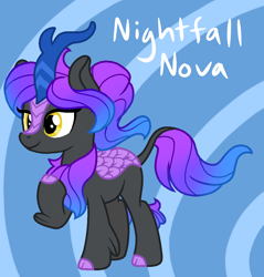 Size: 1080x1131 | Tagged: safe, artist:aquilaurium, oc, oc only, oc:nightfall nova, kirin, base used, female, solo