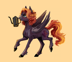 Size: 1200x1023 | Tagged: safe, artist:weird--fish, oc, oc only, oc:fractal, pegasus, pony, mouth hold, solo