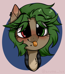 Size: 2161x2446 | Tagged: safe, artist:luxsimx, oc, oc only, oc:ame, pony, cute, female, heterochromia, high res, mare, solo, tongue out