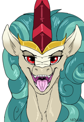 Size: 4525x6569 | Tagged: safe, artist:neoncel, rain shine, kirin, g4, female, maw, mawshot, open mouth, solo, tongue out, uvula, vore