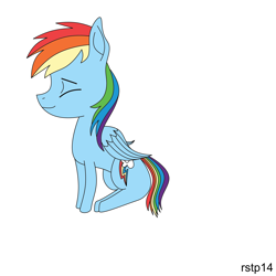 Size: 4267x4267 | Tagged: safe, artist:rstp14, rainbow dash, pegasus, pony, g4, female, solo, tail, wings