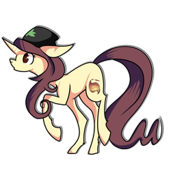 Size: 800x800 | Tagged: safe, artist:truucey, oc, oc only, pony, unicorn, hat, simple background, solo, transparent background