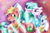 Size: 3000x2000 | Tagged: safe, artist:avui, big macintosh, mistmane, earth pony, pony, g4, high res, magic, young mistmane