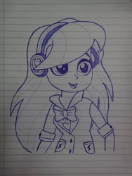 Size: 2448x3264 | Tagged: safe, lemon zest, equestria girls, g4, draw, drawing, high res, irl, lined paper, paper, photo, shadowbolts, traditional art
