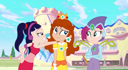 Size: 1545x849 | Tagged: safe, artist:nackliza, artist:user15432, fairy, human, equestria girls, g4, alfea, barely eqg related, base used, bodysuit, clothes, crossover, crown, dress, ear piercing, earring, equestria girls style, equestria girls-ified, fairies, fairies are magic, fairy wings, gloves, hanging out, headphones, jewelry, magic winx, musa, nintendo, piercing, princess daisy, rainbow s.r.l, regalia, sparkly wings, super mario bros., tecna, wings, winx, winx club