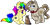 Size: 1280x649 | Tagged: safe, artist:rainbowtashie, oc, oc:rainbow tashie, oc:royal minutes, earth pony, pony, unicorn, bowtie, commissioner:bigonionbean, cutie mark, dalek, doctor who, fusion, fusion:prince blueblood, fusion:time turner, male, nintendo 64, simple background, stallion, toy, transparent background, writer:bigonionbean